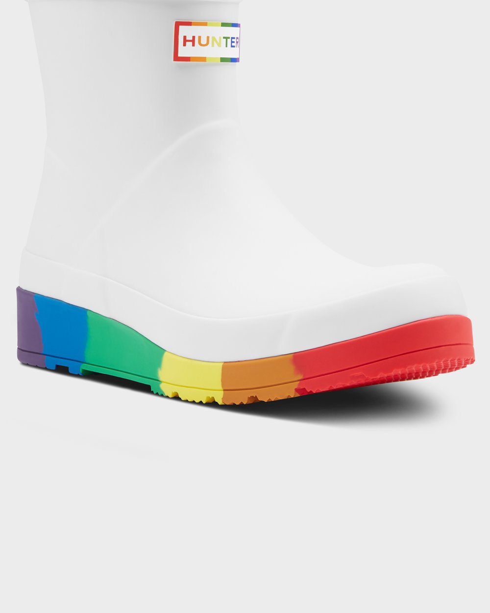 Womens Play Boots - Hunter Original Pride Flatform Rain (91MFQIBGO) - White
